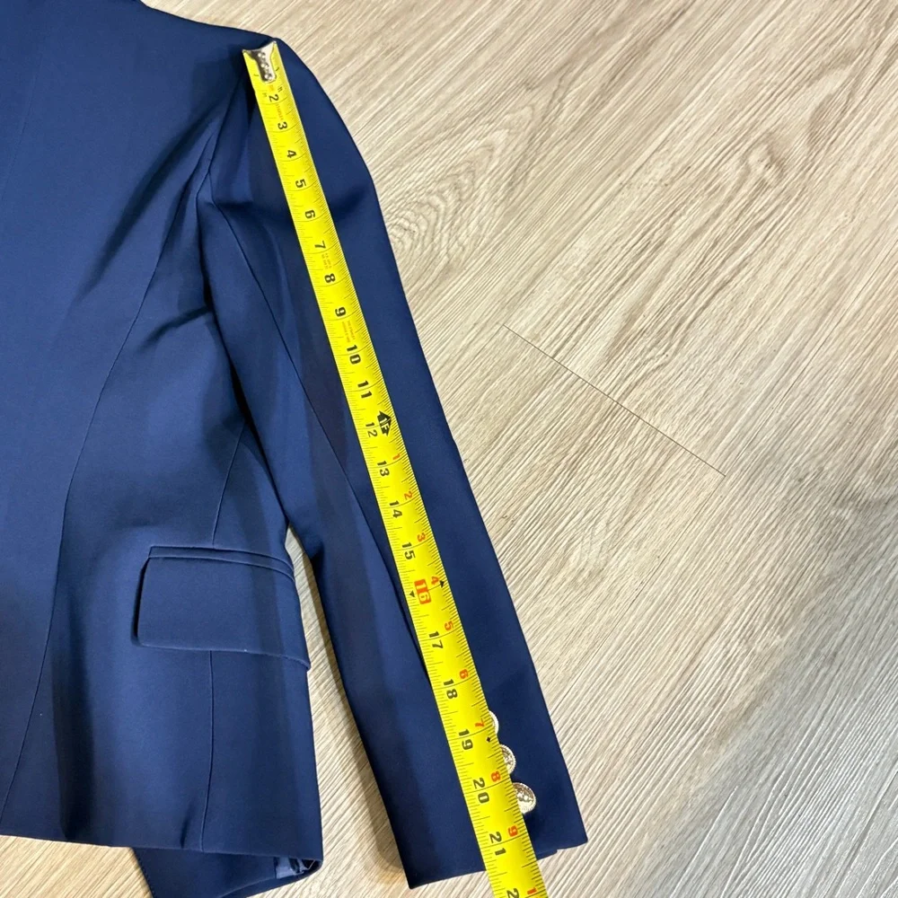 Double Breast Navy Women's Blazer with Gold Buttons Size S - Picture 6 of 10